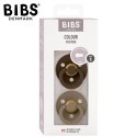 BIBS COLOUR 2-PACK MOCHA & DARK OAK S Smoczek Uspokajający kauczuk Hevea