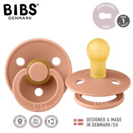 BIBS DUO COLOUR PEACH S Smoczek uspokajający kauczuk Hevea