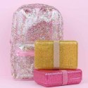 A Little Lovely Company - Śniadaniówka Lunchbox GLITTER Gold