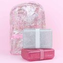 A Little Lovely Company - Śniadaniówka Lunchbox GLITTER Silver