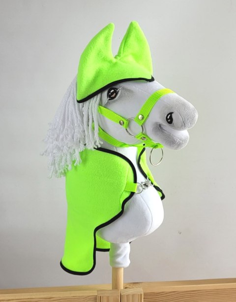 Zestaw dla Hobby Horse A3: derka + nauszniki - neon green