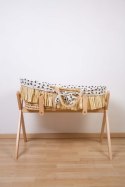 Childhome Kosz mojżesza Boho z materacykiem + Pokrowiec Jersey Leopard