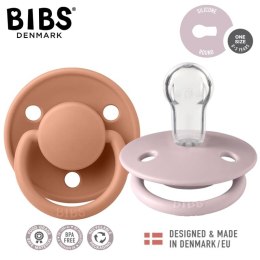 BIBS DE LUX 2-PACK PINK PLUM & PEACH Smoczek uspokajający silikonowy ONE SIZE