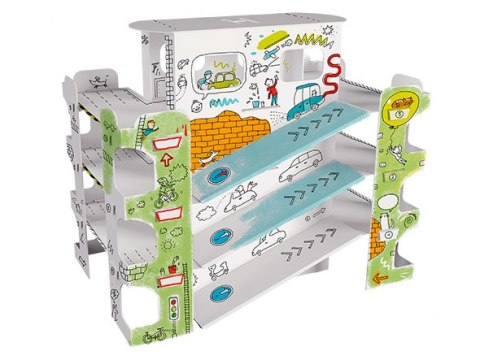 Kolorowanka 3D do składania XXL - Parking 4l+ MONUMI